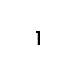 The image shows a black number "1" centered on a white background.