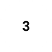 The image shows the number 3 centered on a plain white background.