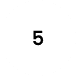The image shows the number 5 in black text on a white background.