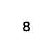 The image shows the number 8 in black text on a white background.